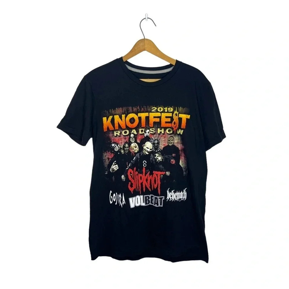 KNOTFEST 2019 Double Graphic Slipknot Volbeat Heavy Metal Graphic Concert t